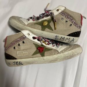 Golden Goose Midstar Size 38 with new original GG laces, and shoe pins